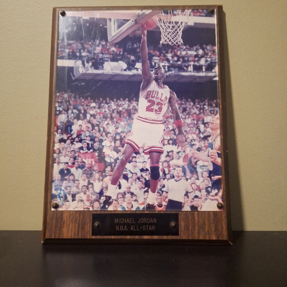1991 Michael Jordan NBA All Star Plaque 12 by 9